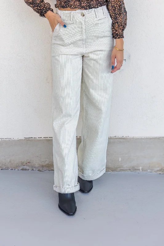 IVORY CORDUROY PANTS