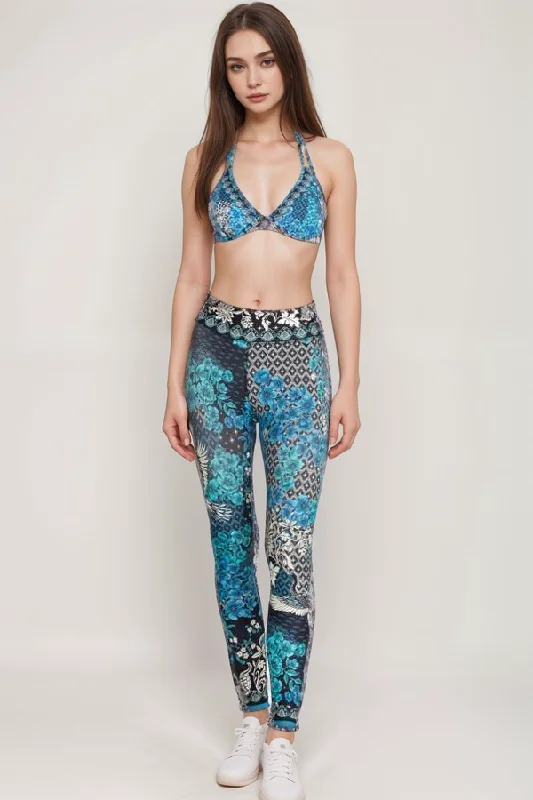 Johnny Was Blue Phoenix Paddle Legging CSW0822 Boho Chic