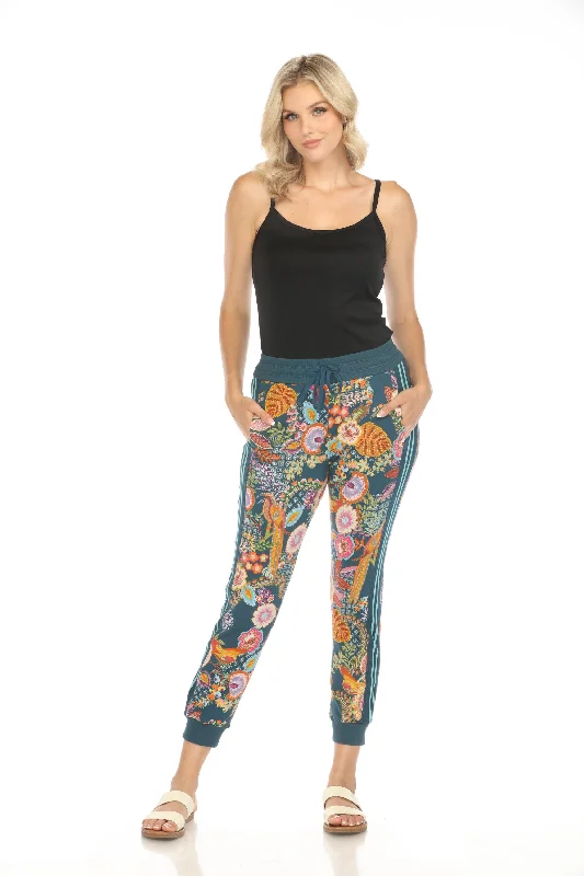 Johnny Was Wild Bird Relaxed Tape Jogger Pants T64424 Boho Chic