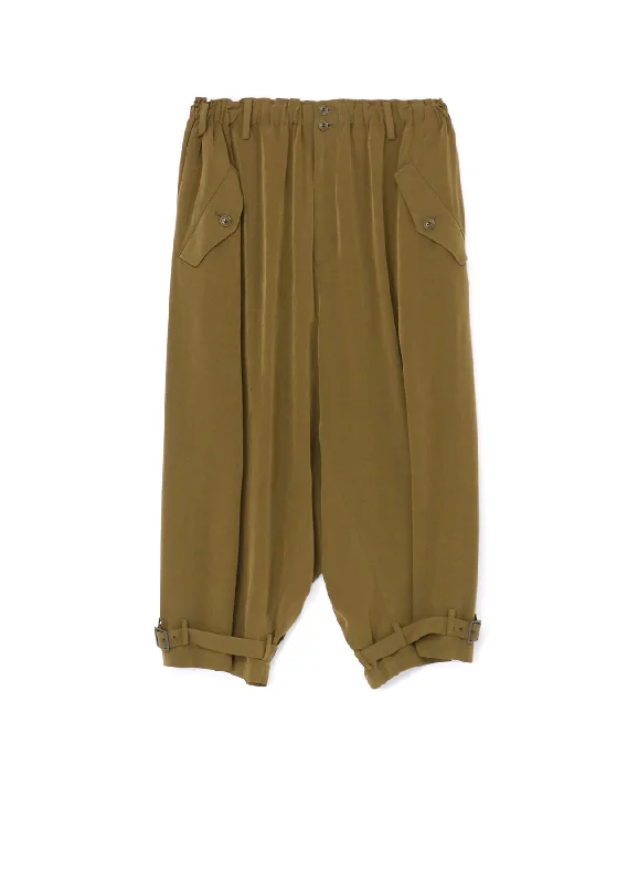 GATHERED HEM-BELTED PANTS