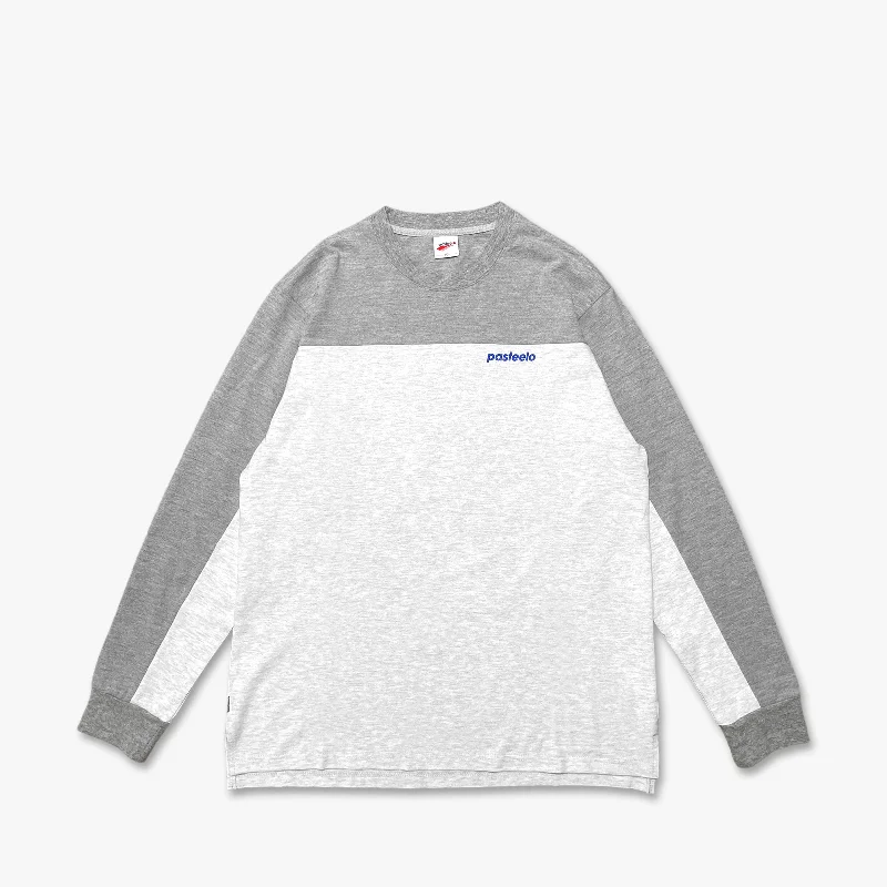 PIQUE LONG SLEEVE TEE - HEATHER GREY/ASH