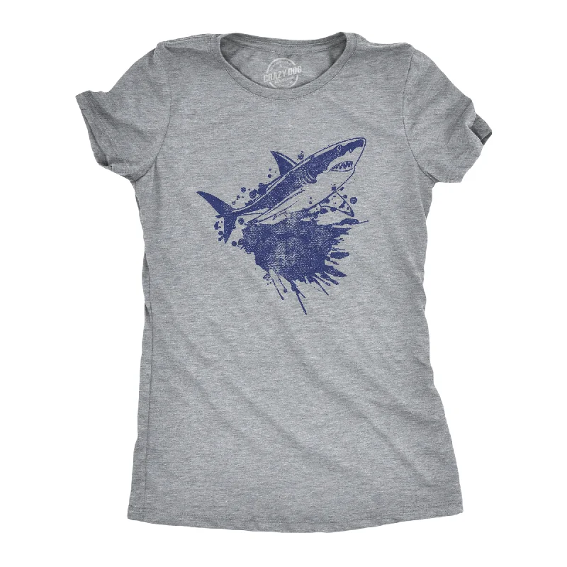 Shark Ink Splatter Women's T Shirt