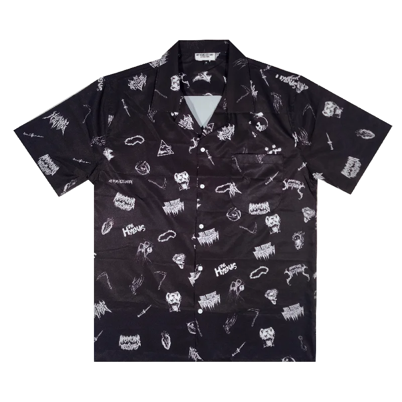 Wingbats Button Up Black