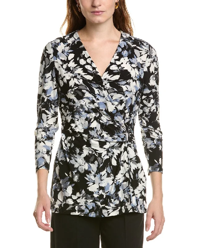 Anne Klein Asymmetric Wrap Top