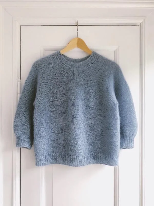 Novice sweater - Mohair edition, by PetiteKnit, silk mohair kit