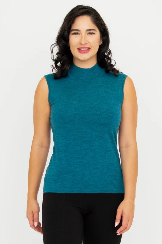 Rita Sweater, Teal, Merino Wool