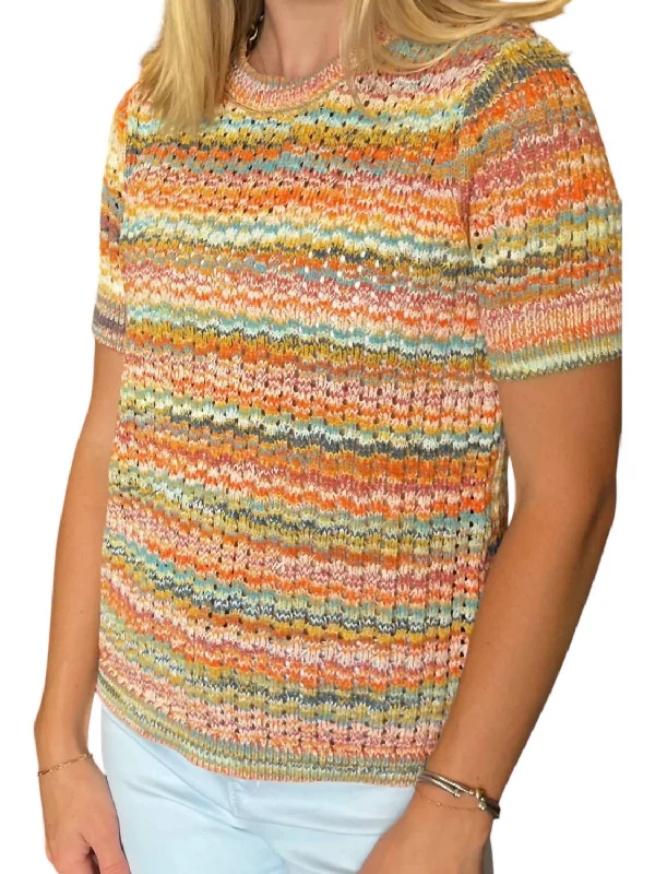 Space Dye Sweater In Multi Color