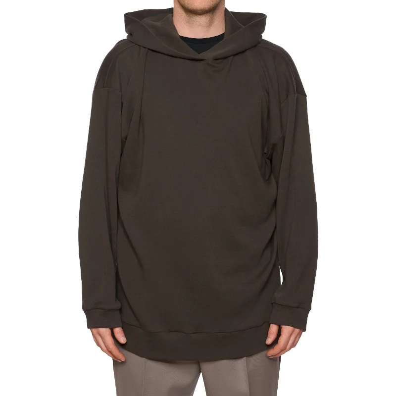 THE ROW "Dark Stone" Organic Cotton Jersey Hoodie NEW L