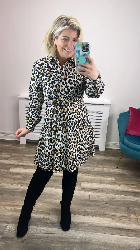 Iana Shirt Dress (Dawn/Leopard)