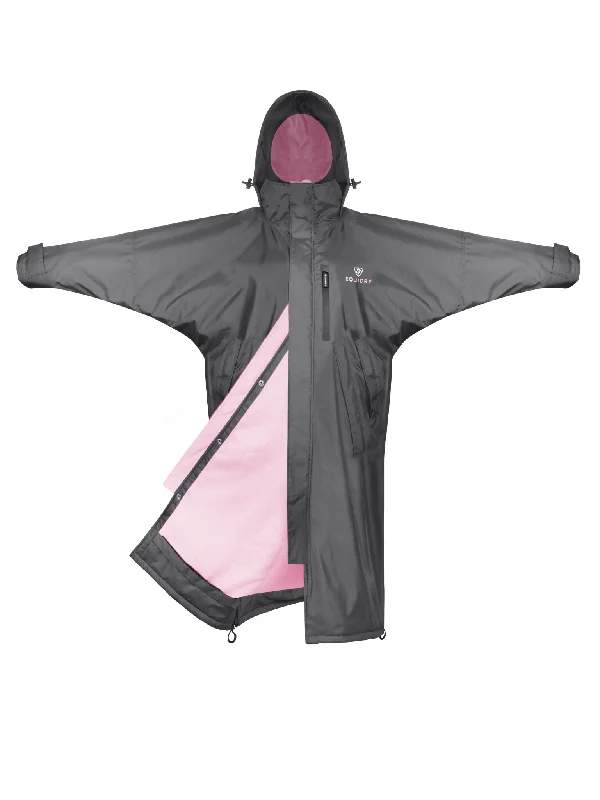 Evolution Women's | Thin Fleece | Stowaway Hood | Charcoal/Penelope Pink