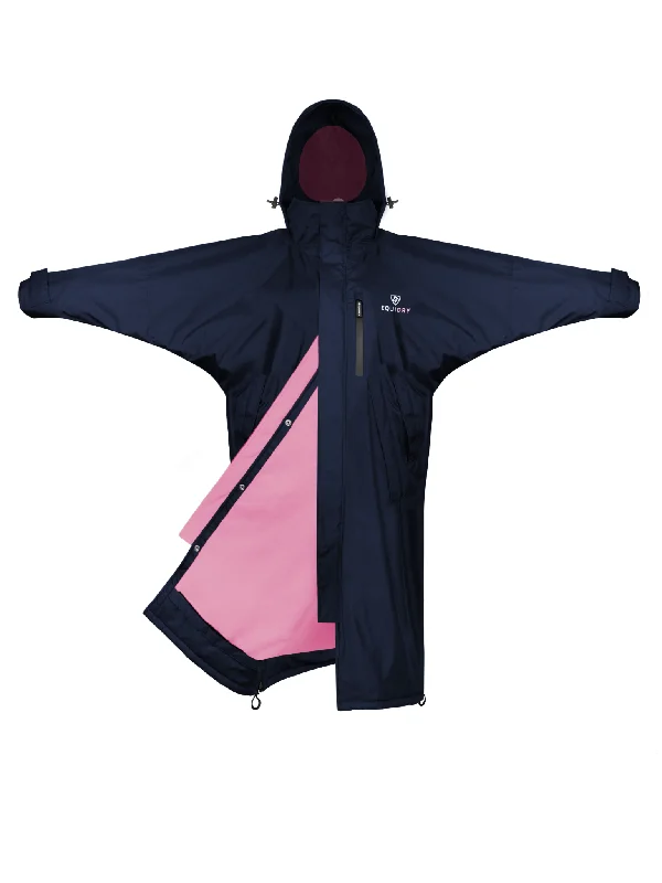 Evolution Women's | Thin Fleece | Stowaway Hood | Navy/Penelope Pink