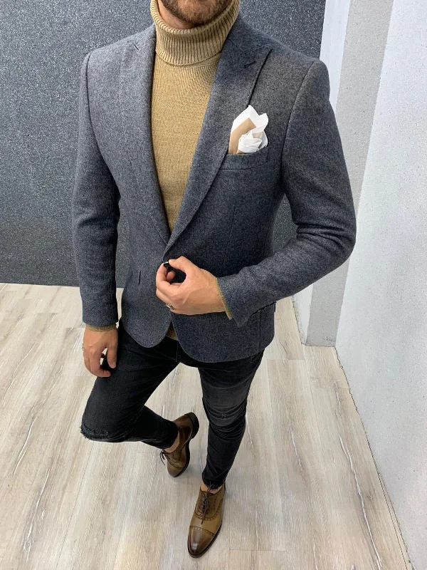 Larook Gray Slim Fit Blazer