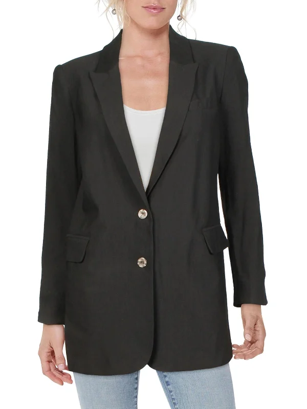 Womens Suit Separate Work Wear Two-Button Blazer