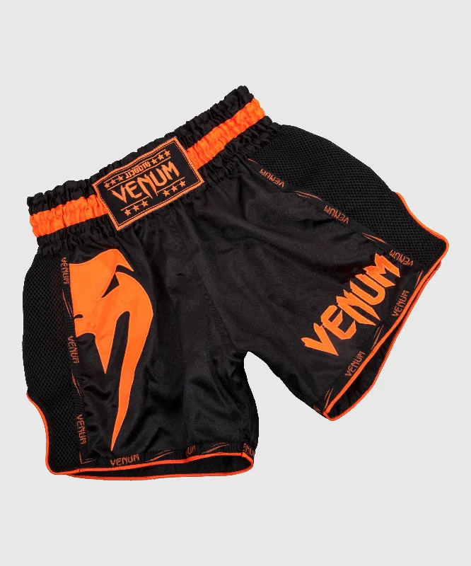 Venum Giant Muay Thai Shorts - Black/Neo Orange